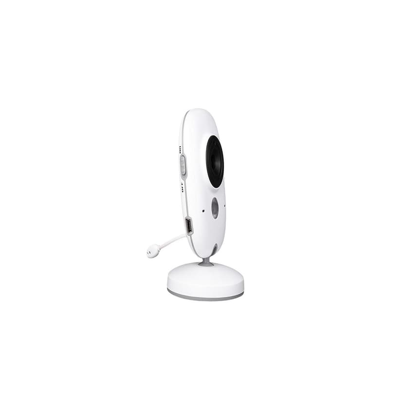 SLOWMOOSE Expandable HD Baby Monitor with 360° Manual Rotation and One-Way Calls, Color LCD Screen for Home and Office, White
