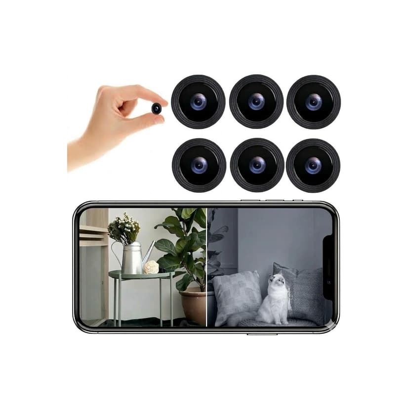 NOBEYSTON 6 Pack Mini WiFi Spy Camera 1080P Indoor Outdoor Security Camera Night Vision