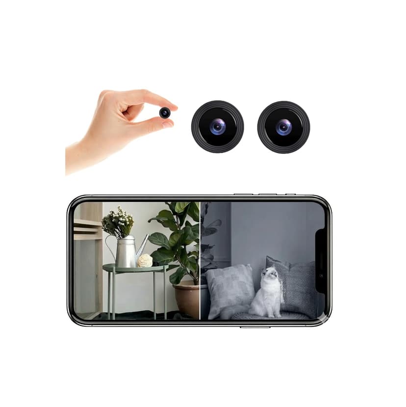 NOBEYSTON 2 Pack Mini WiFi Spy Camera 1080P Indoor Outdoor Security Camera Night Vision