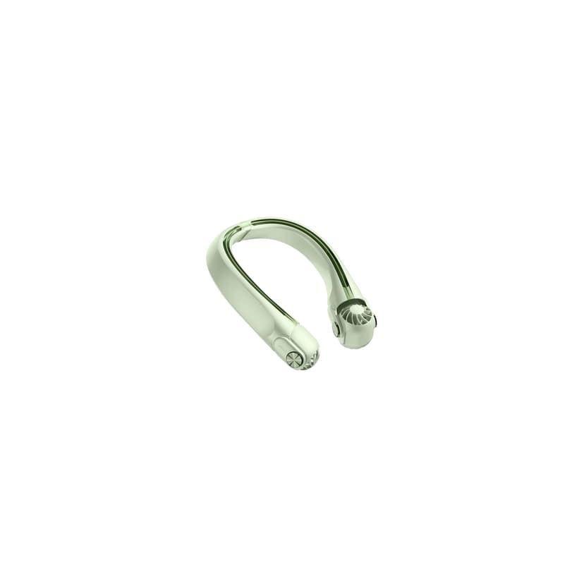 Rotary neck fan, AR turbine cooling system + three adjustable speeds + rotatable airflow, lightweight 146g long-lasting cooling device (green)