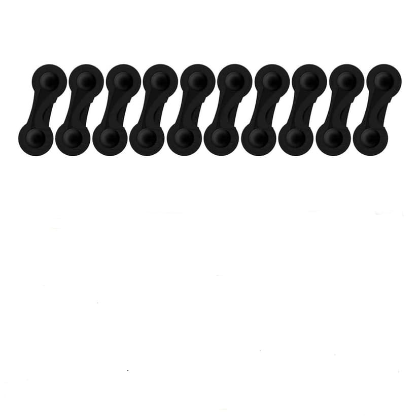 Child Safety Locks - Adhesive Cabinet & Drawer Locks for Babies - Black - 10 Pcs