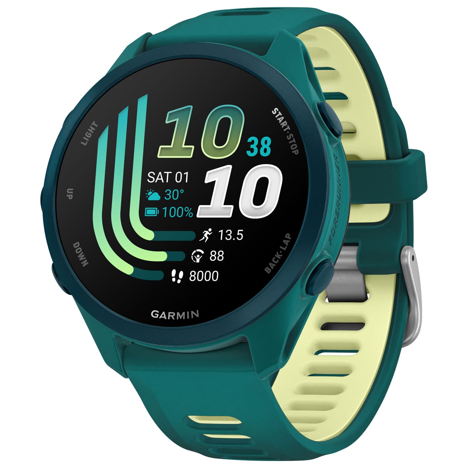 Garmin Forerunner 170 Music AMOLED Bluetooth GPS Running Smartwatch - Citron