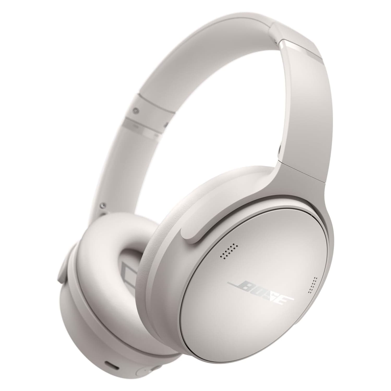 Refurbished(Good) - Bose QuietComfort Wireless Bluetooth Over-Ear Noise Cancelling Headphones with Mic, USB-C, 24-Hour Battery, White Smoke