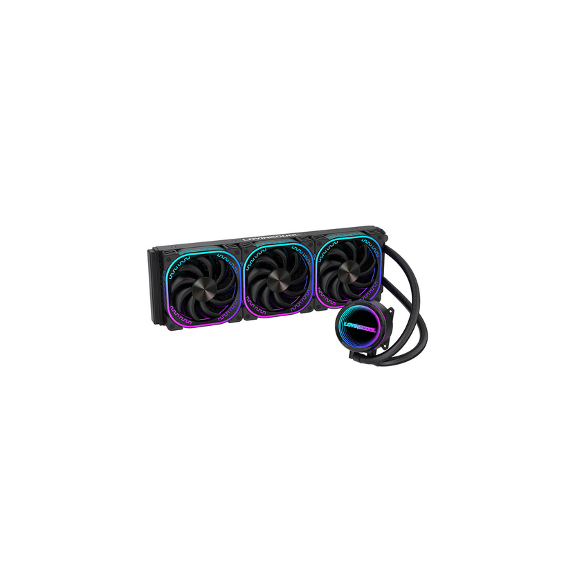 Infinity Mirror Pump Head 240mm AIO Liquid CPU Cooler, ARGB Sync, 4-Pin PWM Dual Fans, All-in-One Water Cooling for Intel LGA1700/1200/AM5/AM4 CPU