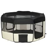 PawHut Fabric Pet Dog Cat Puppy Playpen, Rabbit Guinea Pig Play Pen Portable Foldable, Octagon, M