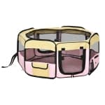PawHut Fabric Pet Dog Cat Puppy Playpen, Rabbit Guinea Pig Play Pen Portable Foldable, Hexagon, S