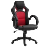 HOMCOM Racecar High-Back Leather Executive Chair (A2-0086) - Black/Red