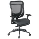 Executive High Back Black Fabric Chair with Mesh Seat and Back