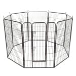 Gymax 48'' 8 Panel Pet Puppy Dog Playpen Door Exercise Kennel Fence Metal