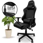 MotionGrey Enforcer PRO - High-Back Office Gaming Chair with PU Leather, Adjustable Height, and Comfort Cushions - Black S1 - With Class 4 Piston