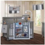 BabyFad Sports Champion Grey 9 Piece Baby Crib Bedding