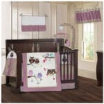 BabyFad Owl Pink 9 Piece Baby Crib Bedding