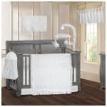 BabyFad Minky Ultra White 9 Piece Baby Crib Bedding