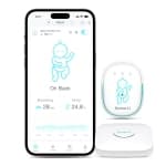 Sense-U Pro Baby Breathing Monitor(Long Range): Real-time Alerts for No Breathing, Rollover, Overheating from Anywhere, Arousal Vibration, Audible & App Alerts, Portable, Wearable
