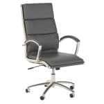 Office 500 High Back Executive Chair in Dark Gray Bonded Leather