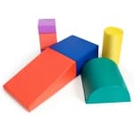 Costway 6 Piece Climb Crawl Play Set Indoor Kids Baby Toddler Soft Safe Foam Blocks Toys