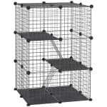 PawHut Pet Playpen, DIY Guinea Pig Cage, Rabbit Pen Enclosure, Small Animal Pen Fence with Door for Hedgehog, Bunny, Chinchilla, Ferret, Kitty, 39 Panels