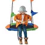 40" Adjustable Rope Kids Tree Swing for Backyard Playground Outdoor Home Picnic, 600D Oxford Fabric - LIVINGbasics®