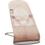 BabyBjorn Bouncer Balance Soft - Mesh, Pearly Pink/White on Light Grey Frame