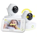 Bebcare Motion - Digital Video Low Emissions Baby Monitor with 4.3" True Color Screen (2 Camera Bundle). Temperature, Movement Detection, Night Light, Music Lullabies