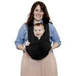 bbluv Chimparoo Snüg Reversible Baby Wrap Carrier - Size 2 (Medium/Xlarge) - Black