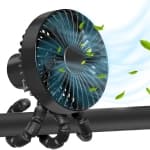 Portable Stroller Fan, Battery Operated Stroller Fan for Baby, Portable Fan Flexible Tripod Handheld Fan with 3 Speeds, Personal Fan for Car Seat Crib Bike Treadmill
