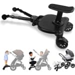 2 In 1 Universal Stroller Board with Detachable Seat ,Stroller Ride Board for Toddler Holds Children up to 55lbs