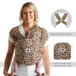 Baby K'tan Pre-Wrapped Ready To Wear Baby Wrap Carrier Leopard Love Medium