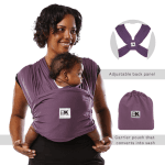 Baby K'tan Pre-Wrapped Ready To Wear Baby Wrap Carrier Eggplant Medium
