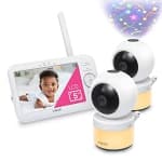 [Upgraded] VTech VM5463-2 Video Baby Monitor 5" LCD with 2 Cameras, Battery 12 Hrs. Video Mode, Pan Tilt Zoom, Color Night Light, Glow On The Ceiling Projection