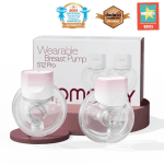 Momcozy S12 Pinky Pro Hands Free Breast Pump, Electric Wearable Breast Pump, 3 Modes & 9 Levels Electric Pump Portable, Smart Display, 24mm