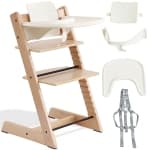 MotionGrey Blessy Wooden High Chair with Tray. The Perfect Adjustable Baby Highchair Solution for Your Babies and Toddlers or as a Dining Chair. (6 Months up to 250 Lb) - Wood