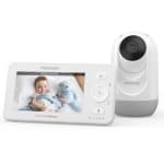 Momcozy Video Baby Monitor, 4.3" HD Baby Monitor with Camera and Audio No Wifi, Split-Screen, Infrared Night Vision
