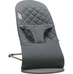 BabyBjorn Bouncer Bliss in Woven Fabric - Classic Quilt, Anthracite on Dark Grey Frame
