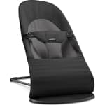 BabyBjorn Bouncer Balance in Soft Woven Fabric - Black/Dark Grey on Black Frame