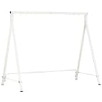 Outsunny Metal Porch Swing Stand, A-Frame Swing Frame with 4 Rings, Hanging Chair Stand Only, 528 LBS Weight Capacity, for Backyard, Patio, Lawn, Playground, White