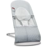 BabyBjorn Bouncer Balance Soft - Mesh, Silver/White on Grey Frame