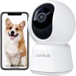 LAXIHUB 360° View 2K Pet Camera with Phone App, Indoor Security Camera, P2T Baby Monitor, Pan/Tilt, Motion & Sound Detection