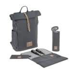 Lassig - Green Label - Rolltop Backpack Diaper Bag - Anthracite