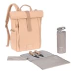 Lassig - Green Label - Rolltop Up Backpack Diaper Bag - Peach Rose