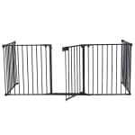 Topbuy Fireplace Fence Metal Fire Gate Baby Pet Safety Fence Hearth Gate