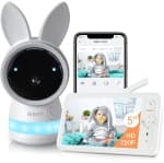 ARENTI Nanny Camera, Baby Monitor 5" Display, 2K Ultra HD, WiFi, Night Vision, Lullabies, Cry Detection, Motion Detection, Temp & Humidity Sensor, Two Way Talk