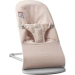 BabyBjorn Bouncer Bliss in Woven Melange Fabric - Light Pink on Light Gray Frame