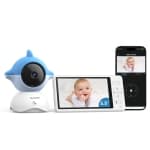 WUUK Video Baby Monitor, 5.5'' Baby Monitor with 360 PTZ Color Display with 135° Wider Viewing Angle, Night Vision, 1000ft Long Range, 2K Baby Camera with App, One-Touch Call