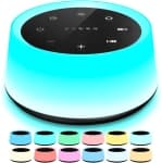 Noise Sound Machine and White Noise Machine with 30 Soothing Sounds with 12 Colors Baby Night Light