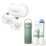Momcozy All-in-one M5 Wearable Breast Pump, Hands-Free Electric Breast Pump & 22oz Portable Breast Milk Cooler for Outdoor, 360°Total Cooling for 24Hours