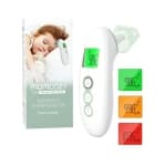 Momcozy Non-Contact Forehead and Ear Thermometer, Digital Infrared Thermometer for Adults and Children, with Child Mode, Fever Alarm Function, Mute and Memory Functions