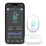Sense-U Pro Baby Monitor(Long Range) with Arousal Vibration, Audible & App Alerts Anywhere: Tracks Abdominal Movement, Rollover, Feeling Temperature, Wearable Sleep Monitor