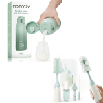 Momcozy Portable Milk Warmer for Travel, Portable, Fast Heating, & Momcozy Bottle Brush Kit, Innovative Push-Press Design for Better Cleaning
