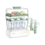 Momcozy 3 Layers Large Bottle Sterilizer and Dryer, Fast Sterilize and Dry, Universal Bottle Sterilizer for All Bottles & Breast Pump Accessories, Touch Screen & Auto-Off